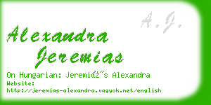 alexandra jeremias business card